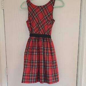 Polo by Ralph Lauren Red Plaid Formal Dress